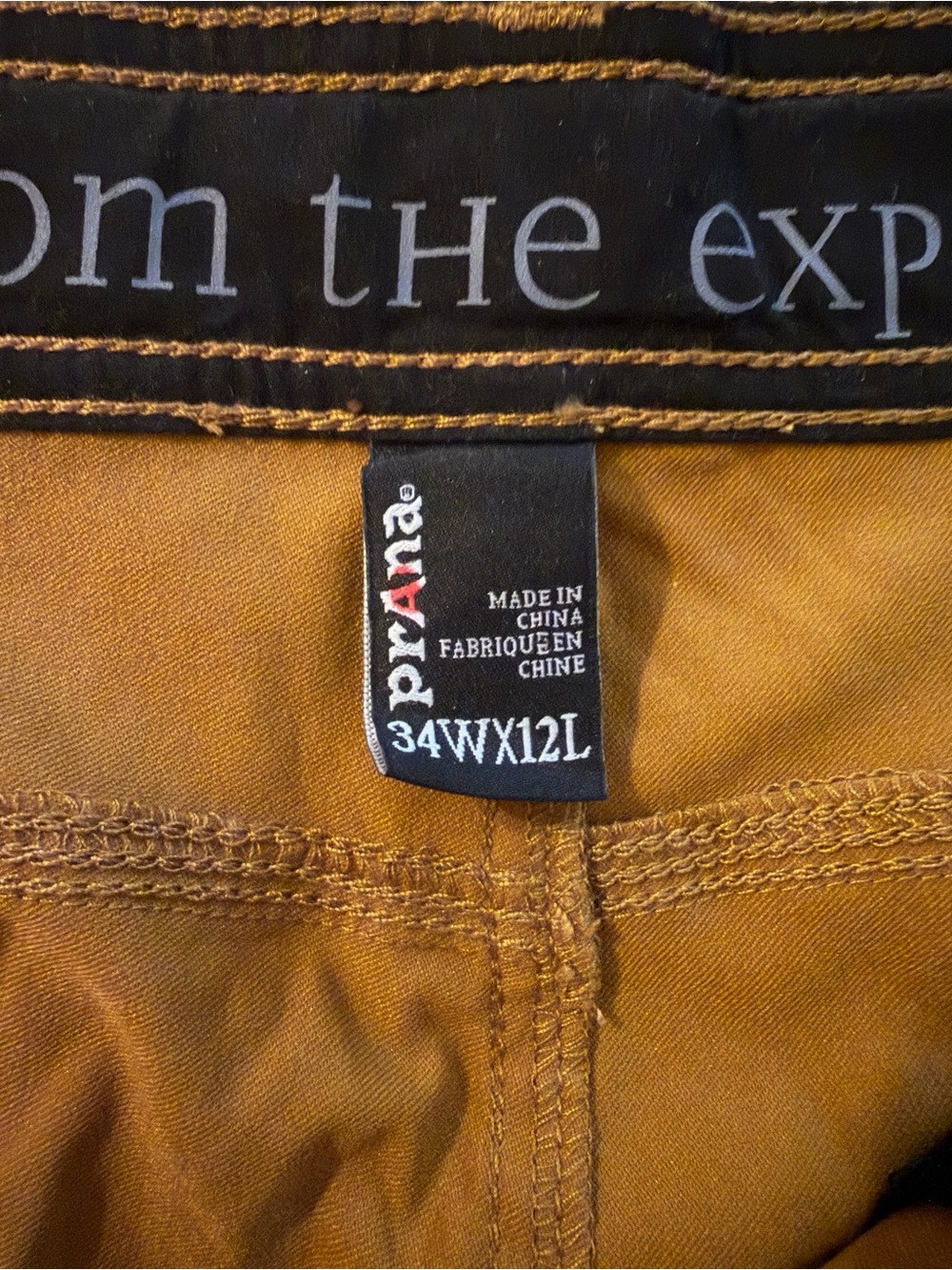 Prana Shorts Mens 34 Brown Zion Stretch Cargo Hiking Camping Belted Hiker 12 In - Picture 8 of 12